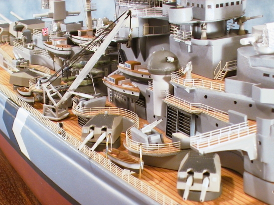 Battleship Model Midship Detailing