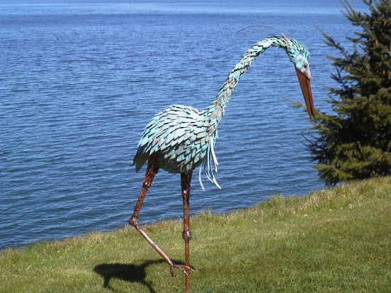 Custom Heron Sculpture