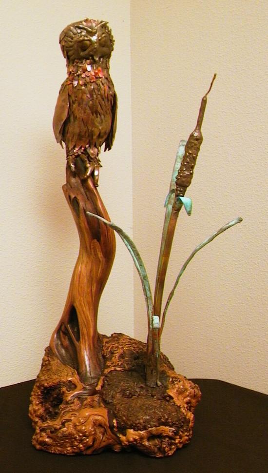 Brown Owl Sculpture