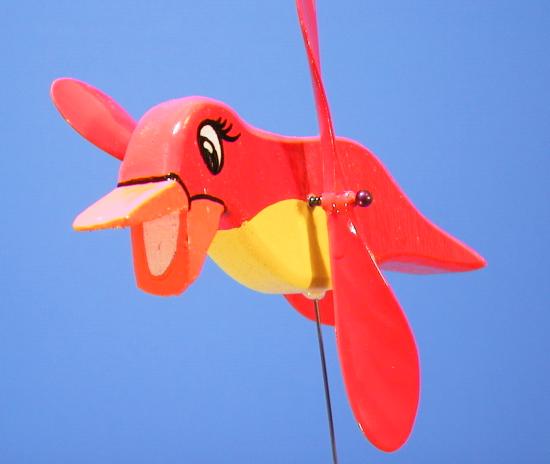 Red Bird Whirligig on Top